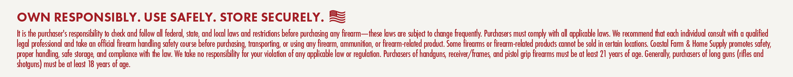 Gun Disclaimers